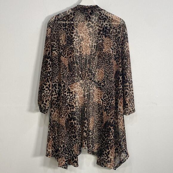 Ali Miles Open Front Animal Print Cardigan XL - Picture 5 of 8
